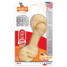 Nylabone Power Chew Knot Bone BIG Dog Chew Toy Chicken, 1ea/XXL/Monster 50 Lbs. 1 ct