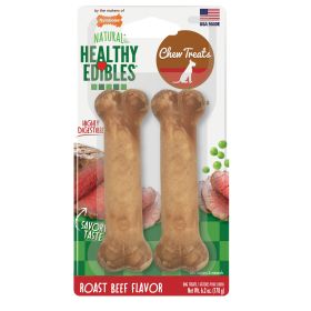 Nylabone Healthy Edibles AllNatural Long Lasting Chew Treats 2 count, 1ea/Wolf Up To 35 lb