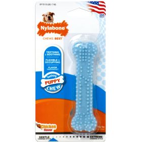 Nylabone Puppy Teething Soothing Flexible Chew Toy Chicken, Blue, 1ea/XS/Petite Up To 15 Lbs. 1 ct