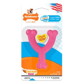 Nylabone Puppy Chew Toy Wishbone Chicken, Pink, 1ea/XS/Petite Up To 15 Lbs. 1 ct