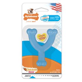 Nylabone Puppy Chew Toy Wishbone Chicken, Blue, 1ea/XS/Petite Up To 15 Lbs. 1 ct