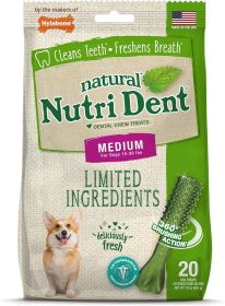Nylabone Nutri Dent Fresh Breath Flavored Dental Chews Fresh Breath