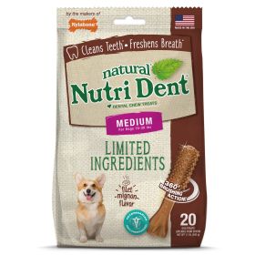 Nylabone Nutri Dent Filet Mignon Dog Dental Chews Filet Mignon Medium
