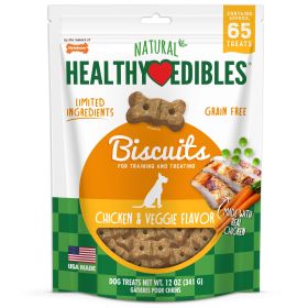 Nylabone Healthy Edibles Biscuits Grain Free Dog Treats Chicken & Veggie