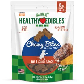 Nylabone Healthy Edibles Chewy Bites Soft Dog Treats Beef  Cheese, 6 oz 1 ct