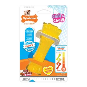 Nylabone Puppy Chew Freezer Dog Bone Lamb Apple, 1ea/SMall/Regular Up To 25 Ibs. 1 ct