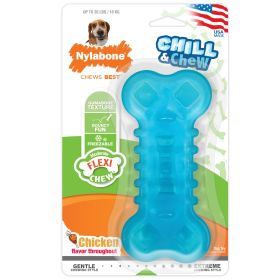 Nylabone Flexi Chew Chill Chew Toy with Treat Pockets Chicken, Blue, 1ea/Medium 1 ct