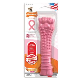 Nylabone Power Chew Breast Cancer Awareness Pink Souper Bone Dog Chew Toy Chicken, 1ea/XL/Souper 50 Lbs. 1 ct
