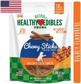 Nylabone Healthy Edibles Chewy Dog Treat Sticks Bacon & Cheese