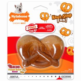Nylabone Power Chew Pretzel Dog Toy Bacon Peanut Butter, 1ea/SMall/Regular Up To 25 Ibs. 1 ct