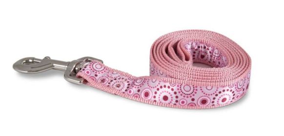 Aspen Ribbon Overlay Dog Leash Pink