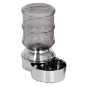 Petmate Replenish Waterer Stainless Steel Stainless Steel/Smoke