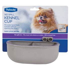 Petmate No Spill Kennel Cup Double Grey