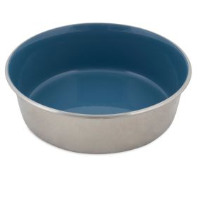 Petmate Painted Stainless Steel Bowl Vallarta Blue