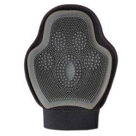 JW Pet GripSoft 3 IN 1 Dog Grooming Glove Gray, Yellow