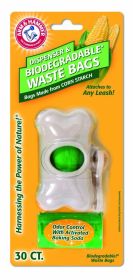 Arm & Hammer Bone Dispenser & Disposable Corn Starch Waste Bags White, Green