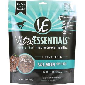 Vital Essentials Dog Freeze Dried Mini Nibs Salmon