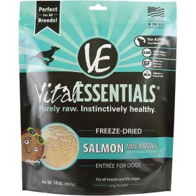 Vital Essentials Dog Freeze Dried Mini Patties Salmon