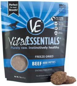 Vital Essentials Freeze Dried Grain Free Beef Dinner Patties