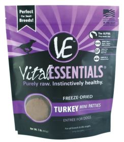 Vital Essentials Freeze Dried Turkey Mini Patties