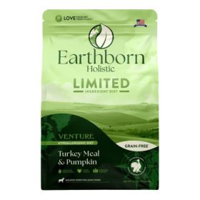 Earthborn Holistic Venture Limited Ingredient Diet Grain Free Dry Dog Food Turkey Meal & Pumpkin