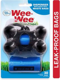 Four Paws WeeWee Outdoor Dog Waste Bag Dispenser with Heavy Duty Waste Bags