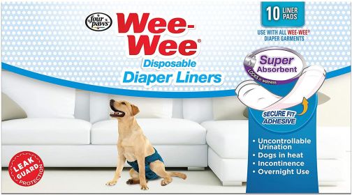 Four Paws WeeWee Super Absorbent Disposable Dog Diaper Liners