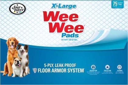 Four Paws WeeWee Superior Performance XLarge Dog Pee Pads with Runoff Edge Guard