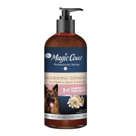 Four Paws Magic Coat Professional Series Nourishing Oatmeal 2in1 Detangling Dog Shampoo and Conditioner Almond Vanilla,