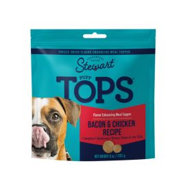 Stewart Puff Tops Freeze Dried Dog Food Topper Bacon & Chicken,