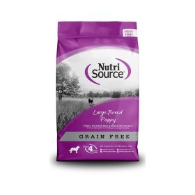 NutriSource Large Breed Puppy Grain Free Dry Dog Food Turkey, Whitefish, & Menhaden 1