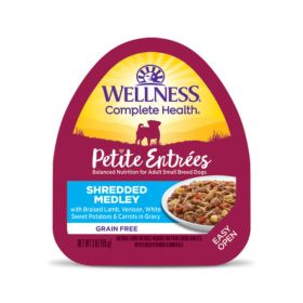 Wellness Complete Health Petite EntrÃ©es Shredded Medly Braised Lamb Venison Sweet Potato Carrot 3oz. (Case of 12)