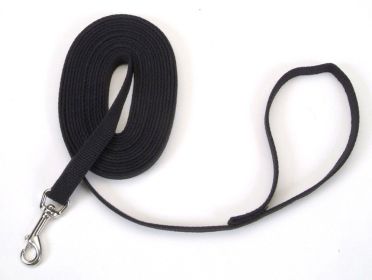 Coastal Train Right! Cotton Web Training Leash Black