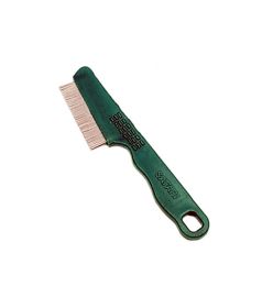 Safari Dog Double Row Flea Combs with Handle Green,