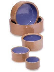 Spot Stoneware Crock Dog Bowl Blue