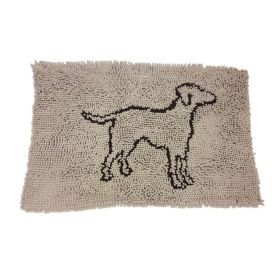 Spot 35  x 24  Tan Clean Paws Micro fiber Mat