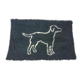 Spot 35  x 24  Gray Clean Paws Micro fiber Mat