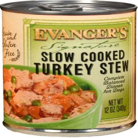 Evanger's Signature Series Wet Dog Food Slow Cooked Turkey Stew 12oz 12pk