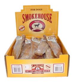 Smokehouse USA Made Prime Slice Dog Chew Shelf Display Box 20ea/20 ct, 10 to 12 in