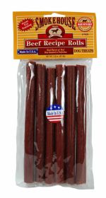 Smokehouse USA Made Beefy Rolls Dog Treats