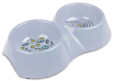 Van Ness Plastics EcoWare Bamboo Double Dish for Dogs Assorted
