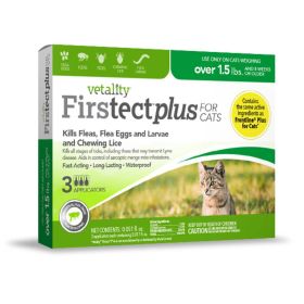 Vetality Firstect Plus Flea  Tick Treatment for Cats