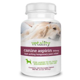 Vetality Canine Aspirin Chewable Tables 300mg,