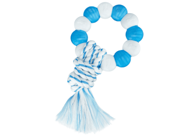 Multipet Canine Cleanâ„¢ Small Dogs Peppermint Nubby Ring with Rope 6inch
