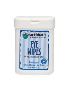 Earthbath Eye Wipes for Dogs, Cats, Puppies, & Kittens, Fragrance Free