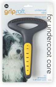 JW Pet Undercoat Rake Grey, Yellow