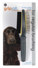 JW Pet Double Sided Brush Grey, Yellow