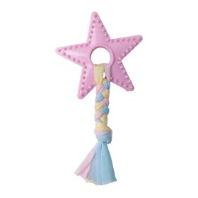 Snugarooz Lil Star Chew Eco TPR Dog Toy Pink 7in.
