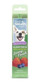 TropiClean Fresh Breath Berry Clean Teeth Oral Care Gel For Dogs