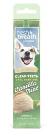 TropiClean Fresh Breath Vanilla Mint Clean Teeth Oral Care Gel For Dogs
